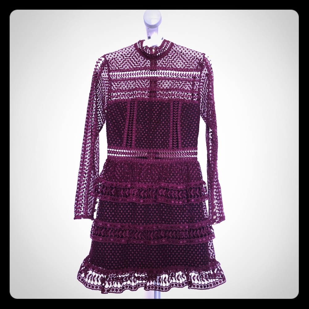 COPY - Self Portrait Burgundy dress